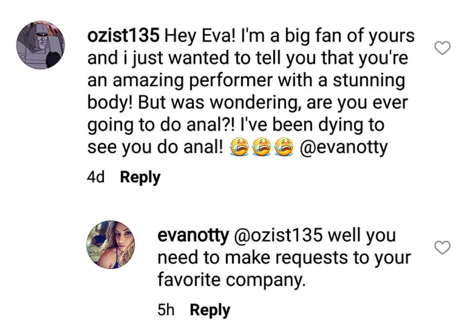 Eva notty anal